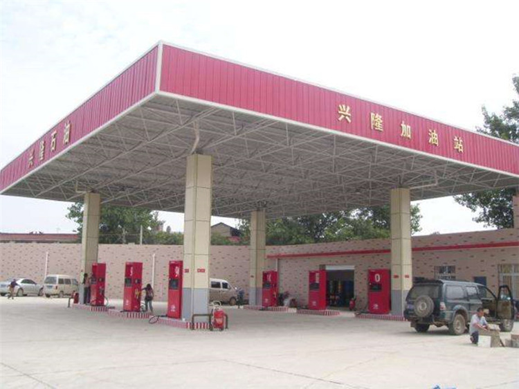广元加油站钢结构网架案例9